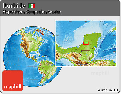 Physical Location Map of Iturbide