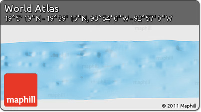 Physical Panoramic Map of the Area around 19° 22' 18" N, 93° 25' 30" W