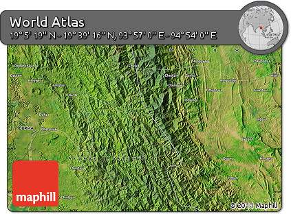 Satellite Map of the Area around 19° 22' 18" N, 94° 25' 30" E