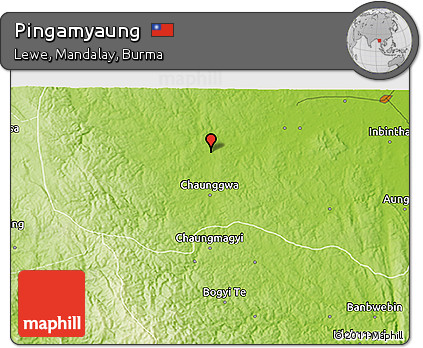 Physical 3D Map of Pingamyaung