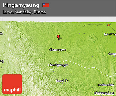 Physical 3D Map of Pingamyaung