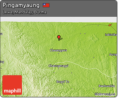 Physical 3D Map of Pingamyaung
