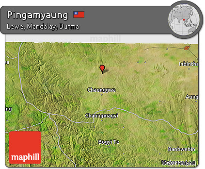 Satellite 3D Map of Pingamyaung