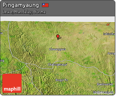 Satellite 3D Map of Pingamyaung