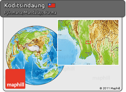 Physical Location Map of Koditsindaung