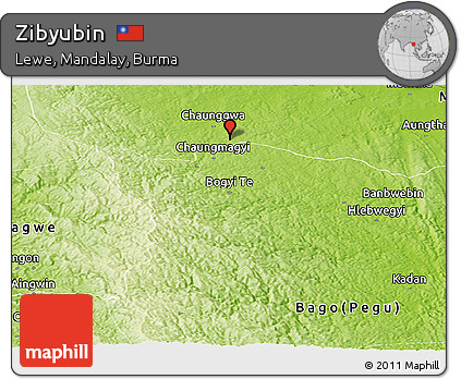 Physical Panoramic Map of Zibyubin