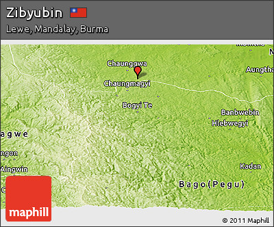 Physical Panoramic Map of Zibyubin