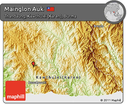 Physical 3D Map of Mainglon Auk