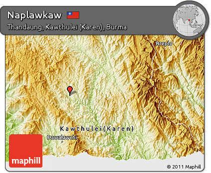Physical 3D Map of Naplawkaw