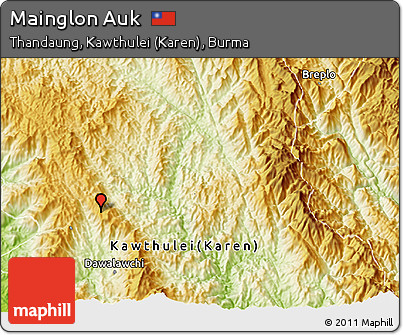 Physical 3D Map of Mainglon Auk