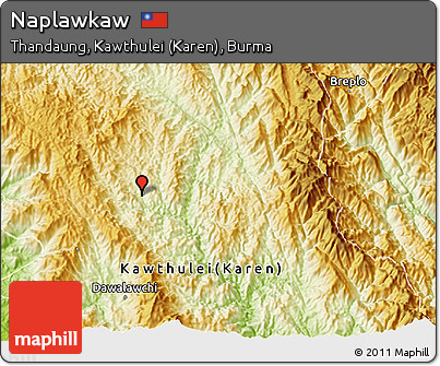 Physical 3D Map of Naplawkaw