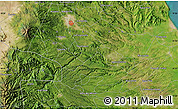 Satellite Map of the area around 19° 22' 18" N, 96° 49' 29" W