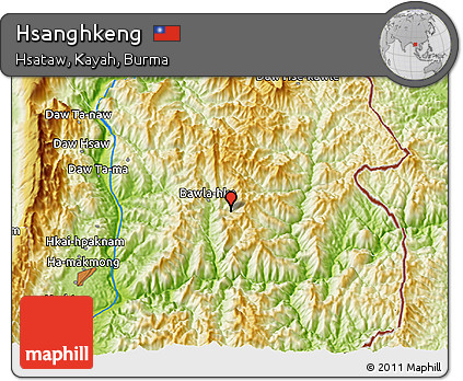 Physical 3D Map of Hsanghkeng