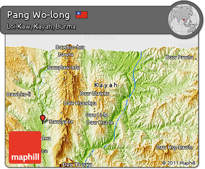 Physical 3D Map of Pang Wo-long