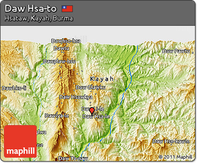 Physical 3D Map of Daw Hsa-to