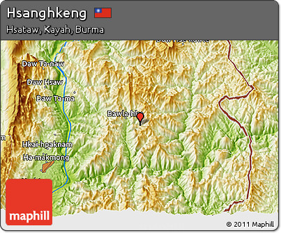Physical 3D Map of Hsanghkeng
