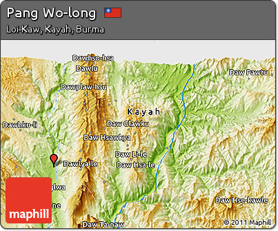 Physical 3D Map of Pang Wo-long