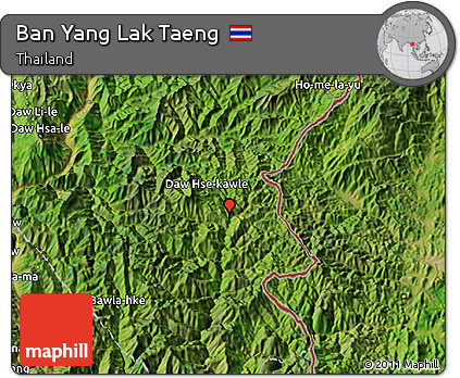 Satellite 3D Map of Ban Yang Lak Taeng