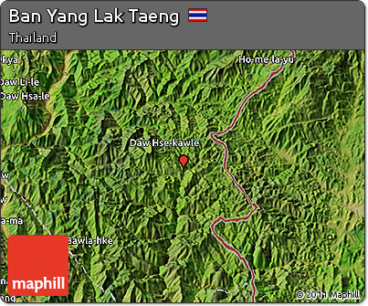 Satellite 3D Map of Ban Yang Lak Taeng
