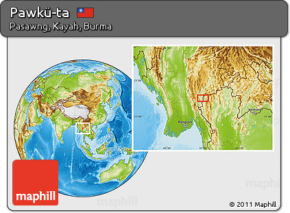 Physical Location Map of Pawkü-ta