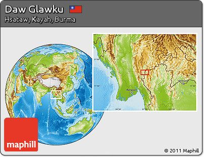 Physical Location Map of Daw Glawku