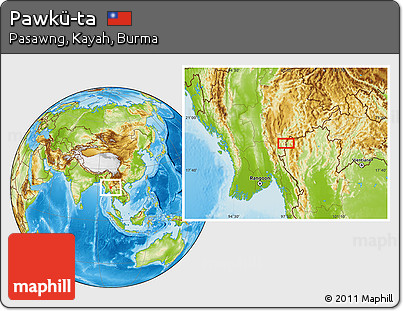 Physical Location Map of Pawkü-ta