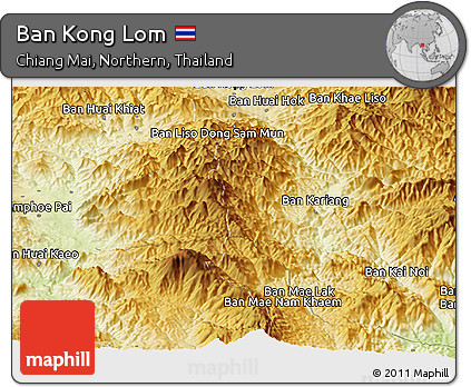 Physical Panoramic Map of Ban Kong Lom