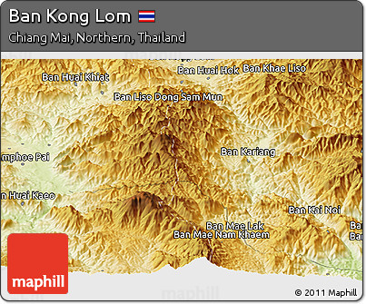 Physical Panoramic Map of Ban Kong Lom