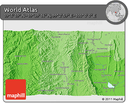Political 3D Map of the Area around 19° 22' 18" N, 99° 31' 30" E