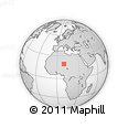 Outline Map of the Area around 19° 22' 18" N, 9° 25' 30" E, rectangular outline