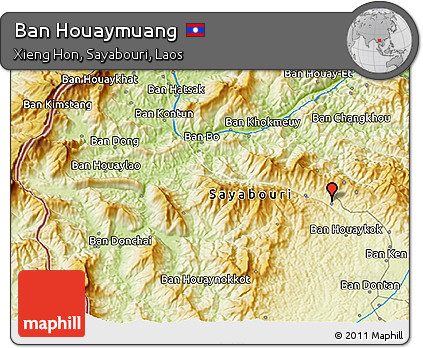 Physical 3D Map of Ban Houaymuang