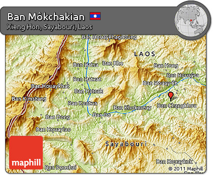 Physical 3D Map of Ban Môkchakian