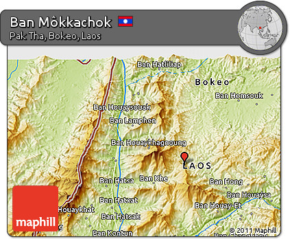 Physical 3D Map of Ban Môkkachok
