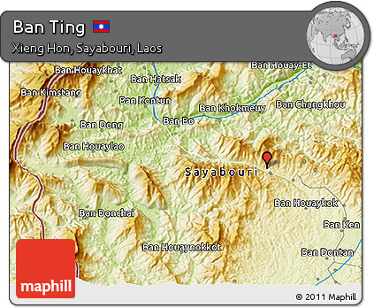 Physical 3D Map of Ban Ting