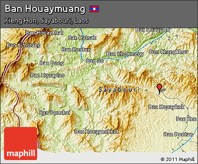 Physical 3D Map of Ban Houaymuang