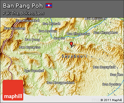 Physical 3D Map of Ban Pang Poh