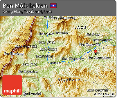 Physical 3D Map of Ban Môkchakian