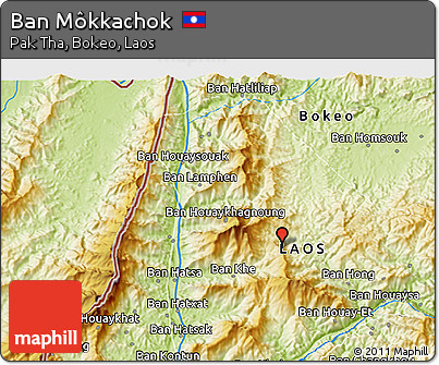 Physical 3D Map of Ban Môkkachok