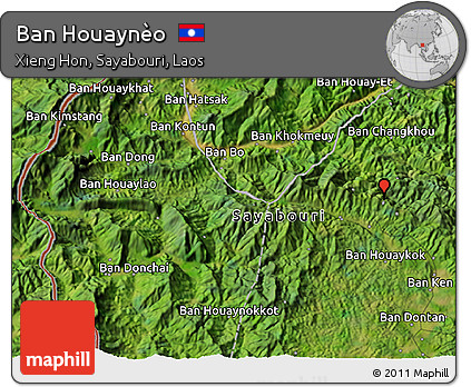 Satellite 3D Map of Ban Houaynèo