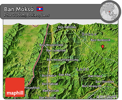 Satellite 3D Map of Ban Môksô