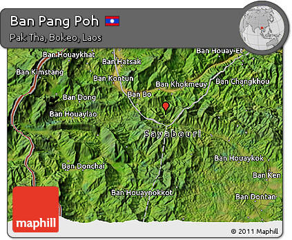 Satellite 3D Map of Ban Pang Poh