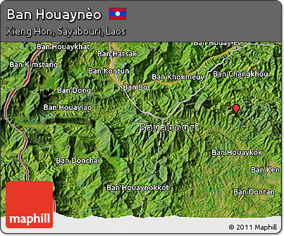 Satellite 3D Map of Ban Houaynèo