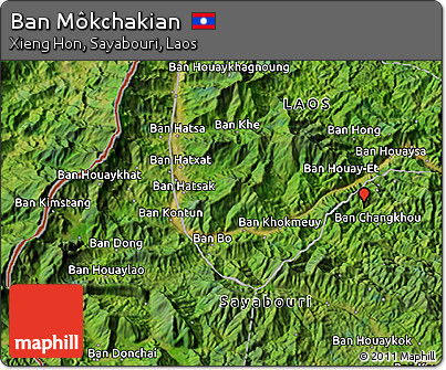 Satellite 3D Map of Ban Môkchakian