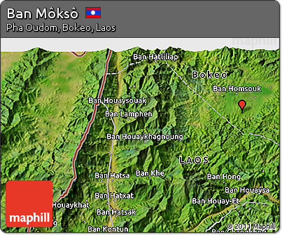 Satellite 3D Map of Ban Môksô