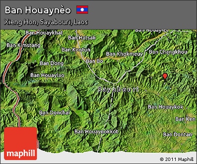 Satellite 3D Map of Ban Houaynèo