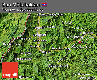Satellite 3D Map of Ban Môkchakian