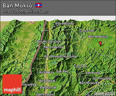 Satellite 3D Map of Ban Môksô