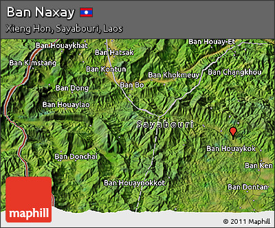 Satellite 3D Map of Ban Naxay