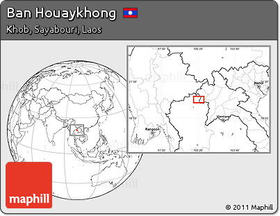 Blank Location Map of Ban Houaykhong