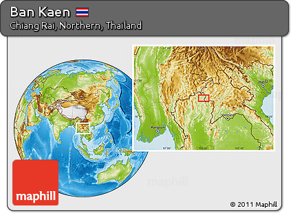 Physical Location Map of Ban Kaen